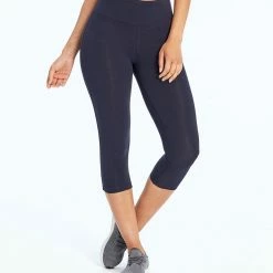 Hot Sale 🎉 Marika Midnight Blue Brooke High-Rise Tummy-Control 18'' Capri Leggings - 👩 Women 👏