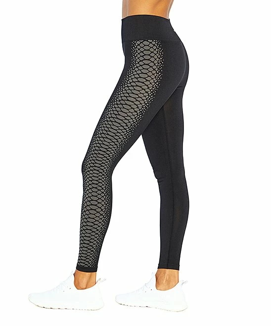 Cheapest 👍 Marika Black & Gray Snake-Accent Kayla & Mila 25'' Leggings Set - 👩 Women ✔️ 3 Cheapest 👍 Marika Black & Gray Snake-Accent Kayla & Mila 25'' Leggings Set - 👩 Women ✔️ - Image 3