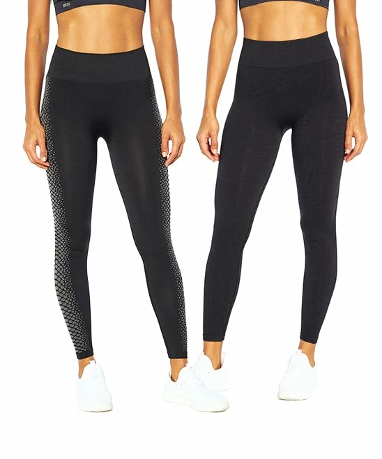 Cheapest 👍 Marika Black & Gray Snake-Accent Kayla & Mila 25'' Leggings Set - 👩 Women ✔️ 1 Cheapest 👍 Marika Black & Gray Snake-Accent Kayla & Mila 25'' Leggings Set - 👩 Women ✔️
